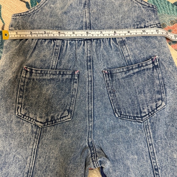 90s Happy kids Snap Overalls with Eiffel Tower embroidery 24M - Picture 6 of 6